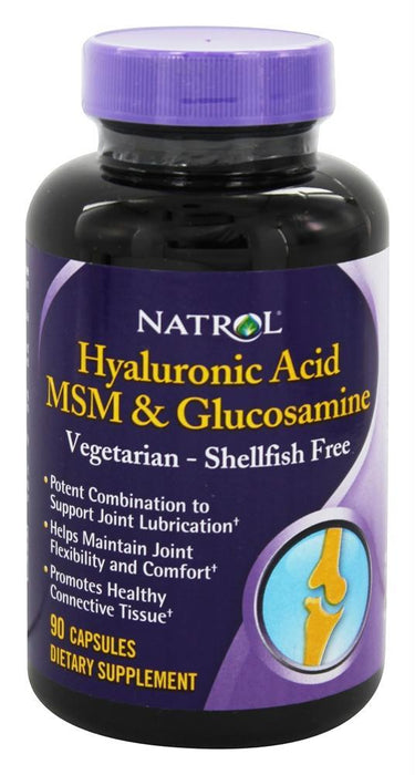 Natrol: Hyaluronic Acid Msm & Glucosamine, 90 Capsules