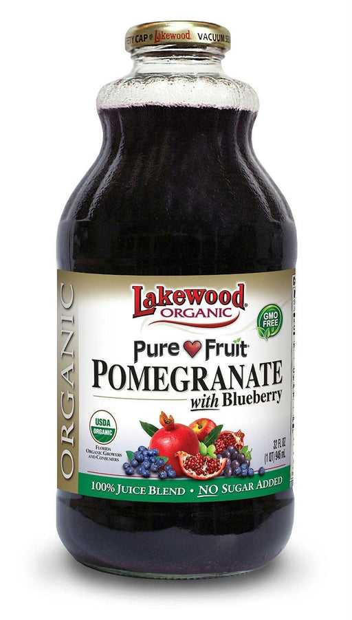 Lakewood Organic: Pure Fruit Pomegranate With Blueberry Juice, 32 Oz