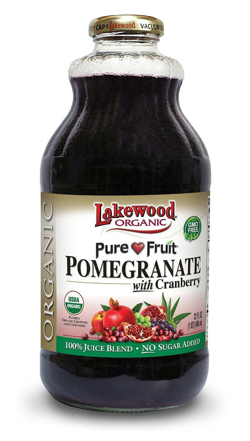 Lakewood Organic: Pure Fruit Pomegranate With Cranberry Juice, 32 Oz