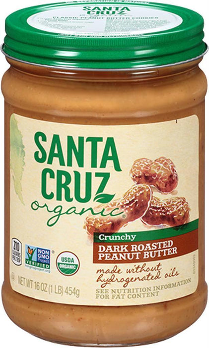 Santa Cruz Organic: Dark Roasted Crunchy Peanut Butter, 16 Oz