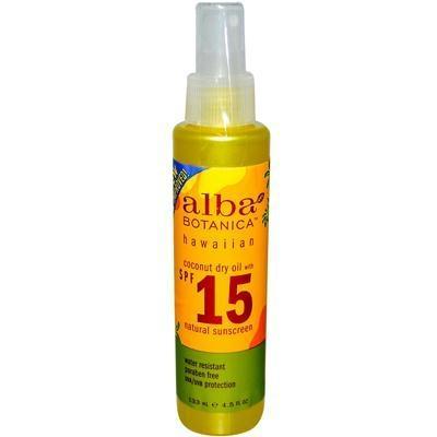 Alba Botanica: Coconut Dry Oil With Spf 15 Natural Sunscreen, 4.5 Oz