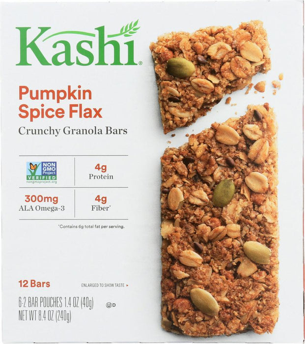 Kashi: Crunchy Granola Bars Pumpkin Spice Flax, 8.4 Oz