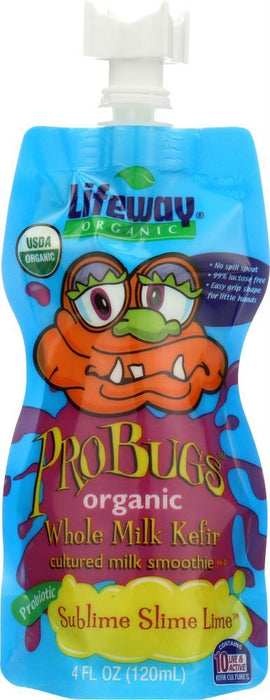 Lifeway: Organic Probugs Sublime Lime Kefir, 4 Fl Oz