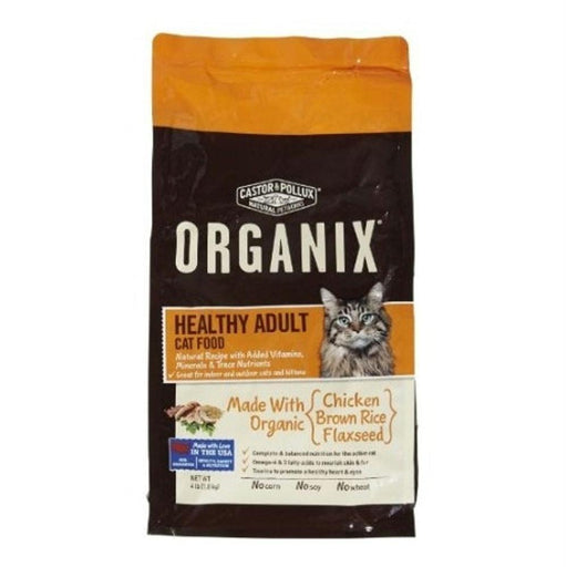 Castor & Pollux Organix: Grain Free Healthy Adult Indoor Cat Food, 4 Lb