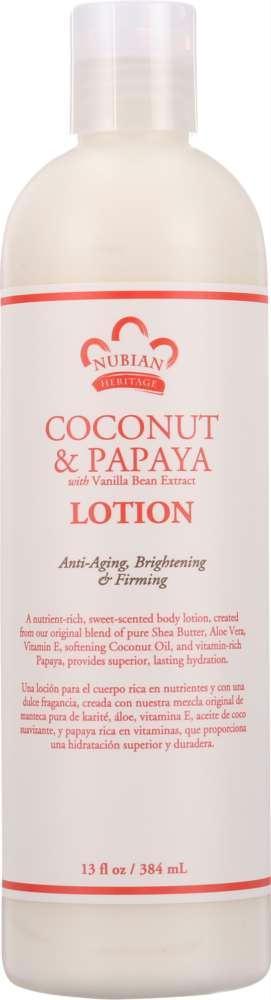 Nubian Heritage: Body Lotion Coconut & Papaya, 13 Oz