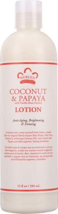 Nubian Heritage: Body Lotion Coconut & Papaya, 13 Oz