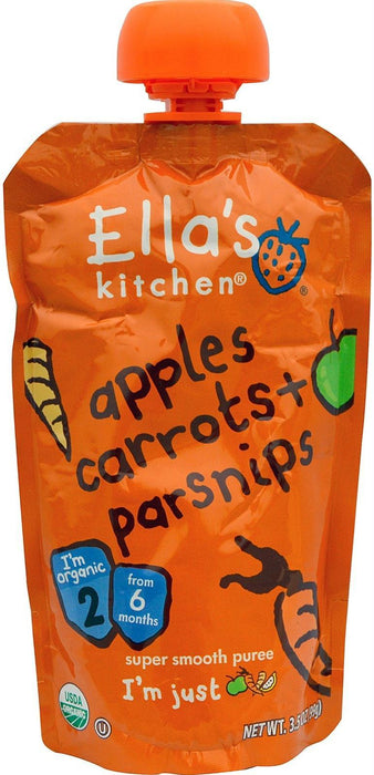 Ella's Kitchen: Apples Carrots + Parsnips Super Smooth Puree, 3.5 Oz