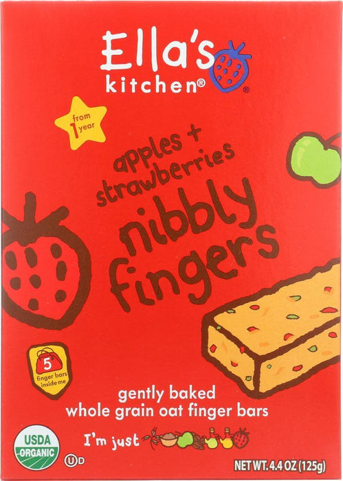 Ellas Kitchen: Nibbly Fingers Apples + Strawberries, 4.4 Oz