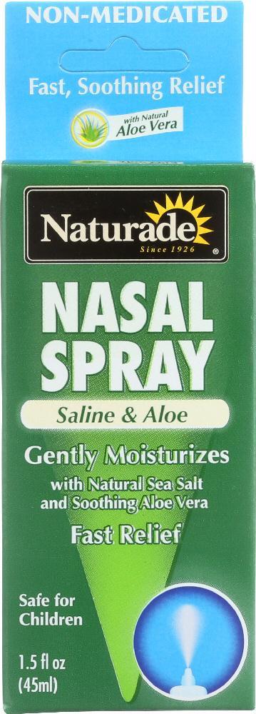 Naturade: Nasal Spray Saline And Aloe, 1.5 Oz