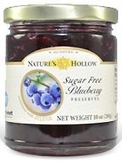 Nature's Hollow: All Natural Sugar Free Blueberry Preserves, Sweetened With Xylitol, 10 Oz