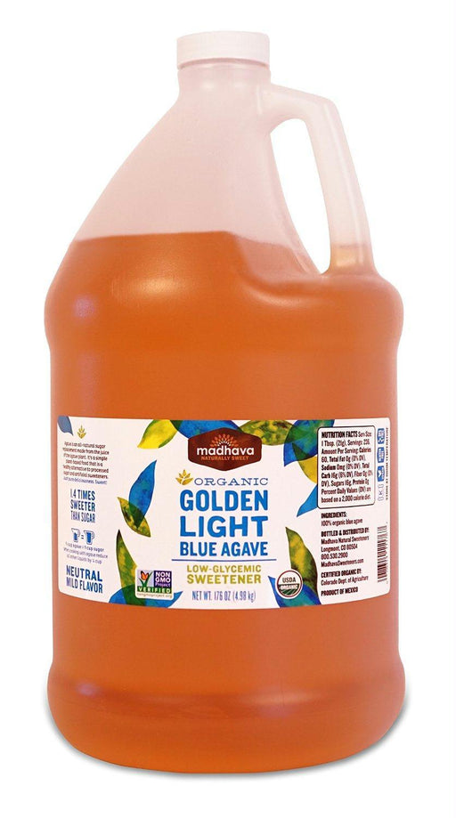 Madhava: Organic Golden Light Blue Agave Nectar, 176 Oz