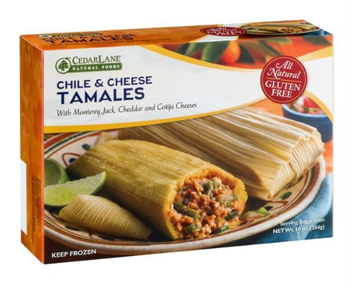 Cedarlane: Gluten Free Tamales Chile & Cheese, 10 Oz