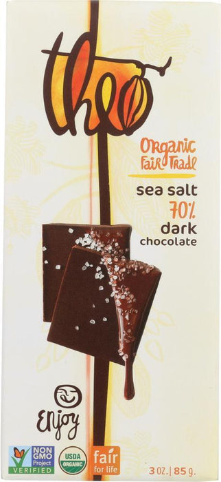 Theo Chocolate: Choc Bar Drk Seasalt Org (3.000 Oz)