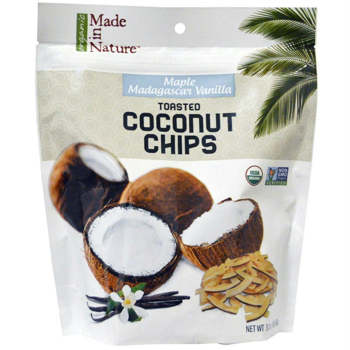 Made In Nature: Organic Toasted Coconut Chips Maple Madagascar Vanilla, 3 Oz