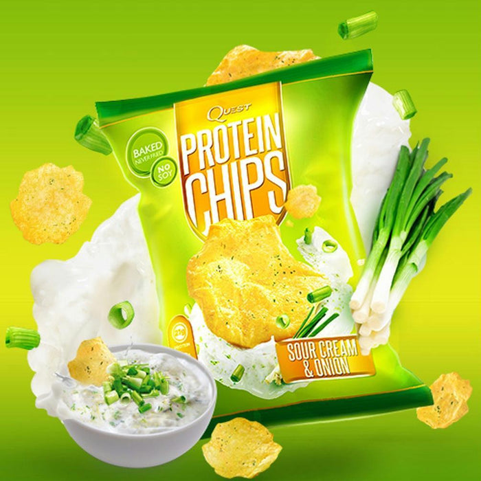 Quest: Protein Chips Baked Never Fried Sour Cream & Onion Gluten-free, 1.13 Oz