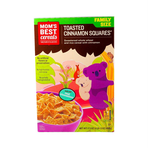 Moms Best: Toasted Cinnamon Squares Cereal, 17.5 Oz