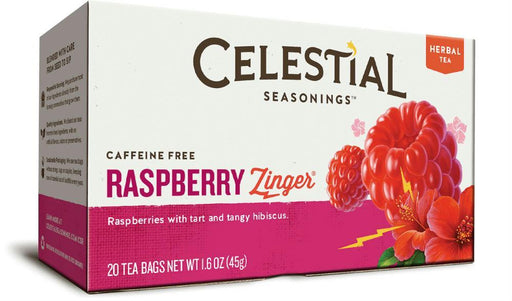 Celestial Seasonings: Raspberry Zinger Herbal Tea Caffeine 20 Tea Bags, 1.6 Oz