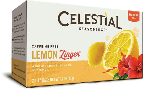 Celestial Seasonings: Lemon Zinger Herbal Tea Caffeine Free, 20 Bg