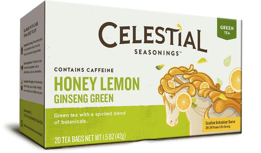 Celestial Seasonings: Green Tea With White Tea Honey Lemon Ginseng 20 Tea Bags, 1.5 Oz