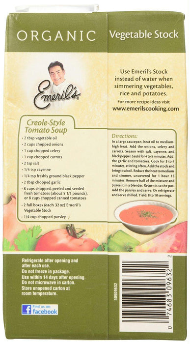 Emeril's: Organic Vegetable Stock, 32 Oz