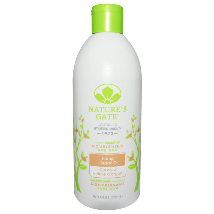 Nature's Gate: Nourishing Shampoo Hemp + Argan Oil, 18 Oz