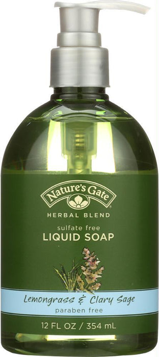 Natures Gate: Soap Liquid Lemongrass & Sage, 12 Oz