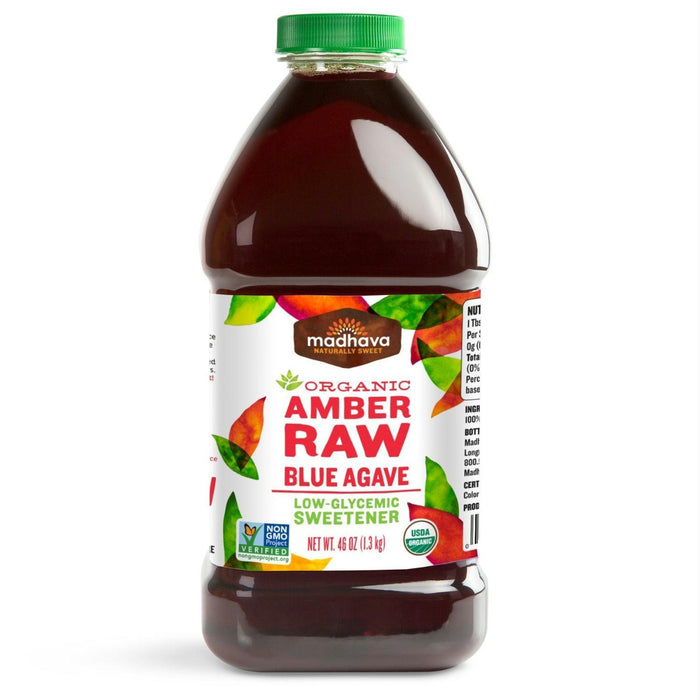 Madhava: Organic Amber Raw Blue Agave, 46 Oz