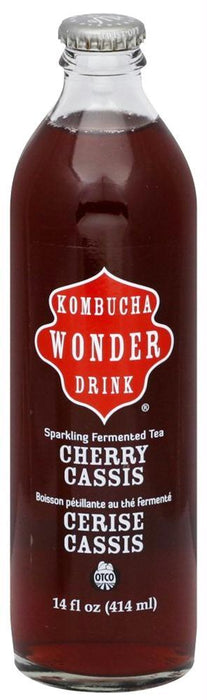 Kombucha: Wonder Drink Tea Cherry Cassis, 14 Oz