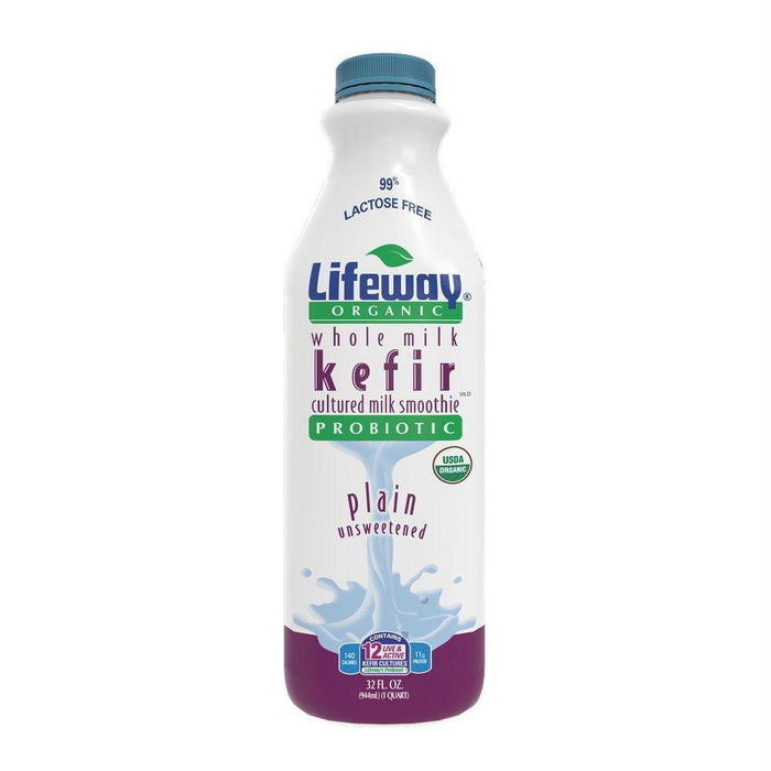 Lifeway: Kefir Cultured Milk Whole Plain, 32 Oz