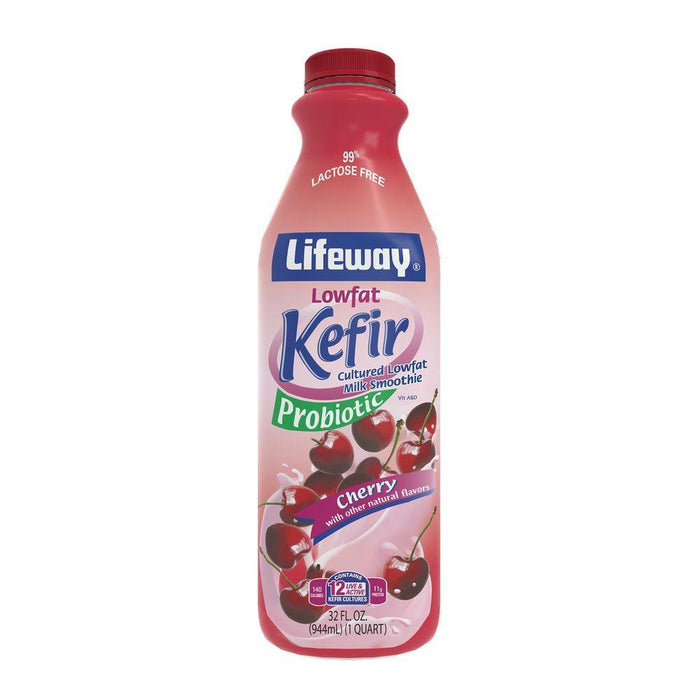 Lifeway: Kefir Cultured Milk Smoothie Cherry, 32 Oz