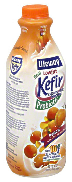 Lifeway: Kefir Peach Cultured Lowfat Milk Smoothie, 32 Oz