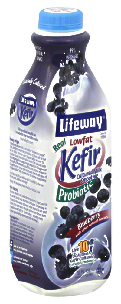 Lifeway: Kefir Lowfat Cultured Milk Blueberry Smoothie, 32 Oz