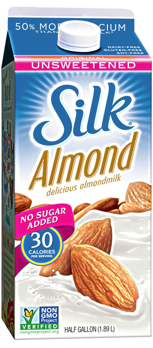 Silk Pure Almond Unsweetened Vanilla Almond Milk, 64 Oz