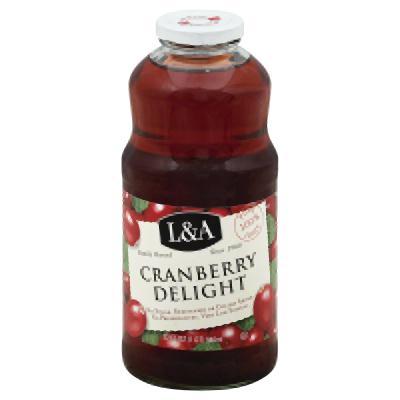 L & A Juice: Cranberry Delight, 32 Oz