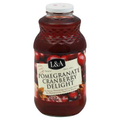 L & A Juice: Pomegranate Cranberry Delight, 32 Oz