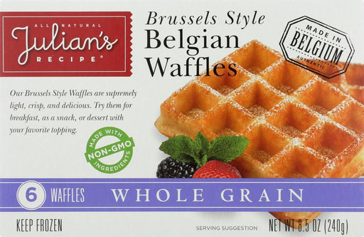 Julians Recipe: Brussel Style Whole Grain Belgian Waffle, 8.5 Oz