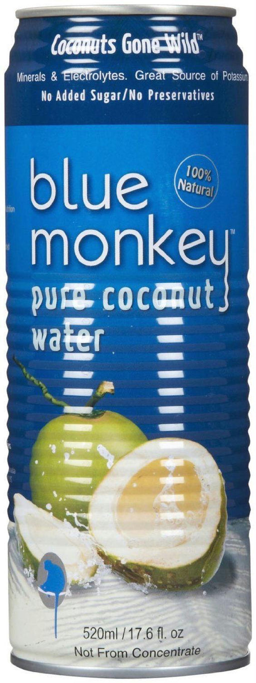 Blue Monkey: 100% Natural Pure Coconut Water No Pulp, 17.6 Oz