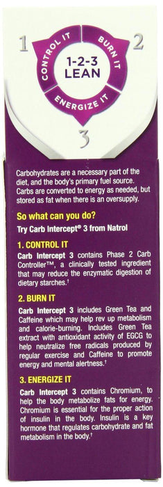 Natrol: Carb Intercept 3, 60 Capsules