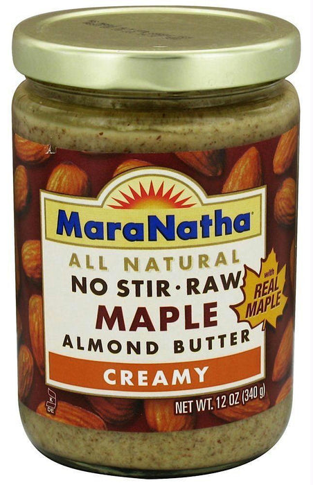 Maranatha: All Natural No Stir Raw Maple Almond Butter Creamy, 12 Oz