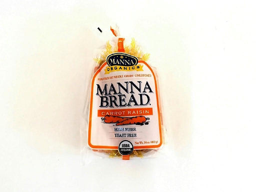 Manna Organics: Organic Sprouted Bread Carrot Raisin, 14 Oz