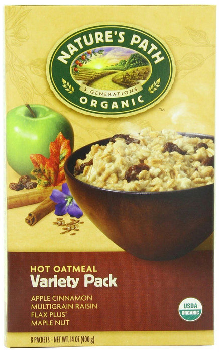 Nature's Path: Organic Instant Hot Oatmeal Variety Pack 8 Count, 14 Oz