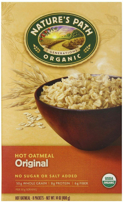 Nature's Path: Organic Instant Hot Oatmeal Original 8 Packets, 14 Oz