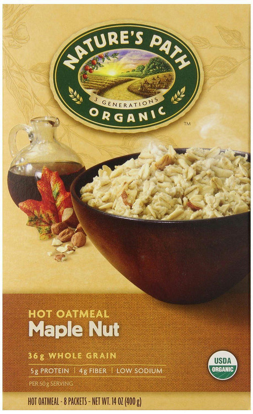 Nature's Path:  Organic Instant Hot Oatmeal Maple Nut 8 Packets, 14 Oz