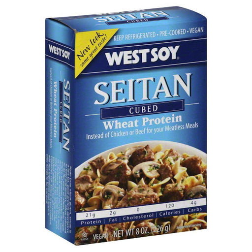 Westsoy: Seitan Cubed Wheat Protein, 8 Oz