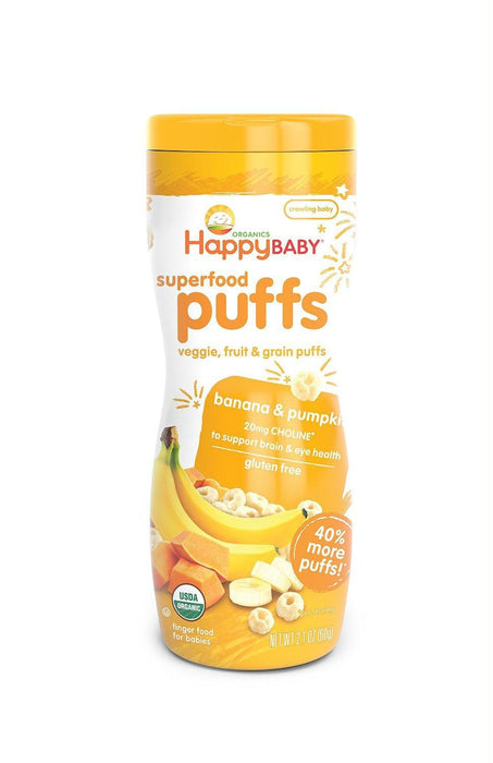 Happy Baby: Organic Puffs Banana & Pumpkin, 2.1 Oz