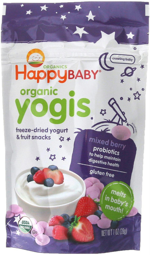 Happy Baby: Organic Yogis Yogurt And Fruit Snacks Mixed Berry, 1 Oz