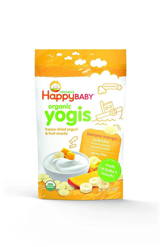 Happy Baby: Organic  Yogis Yogurt And Fruit Snacks Banana Mango, 1 Oz