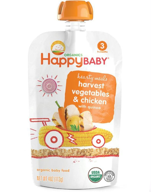 Happy Baby: Organic Baby Food Stage 3 Harvest Vegetables & Chicken With Quinoa, 4 Oz