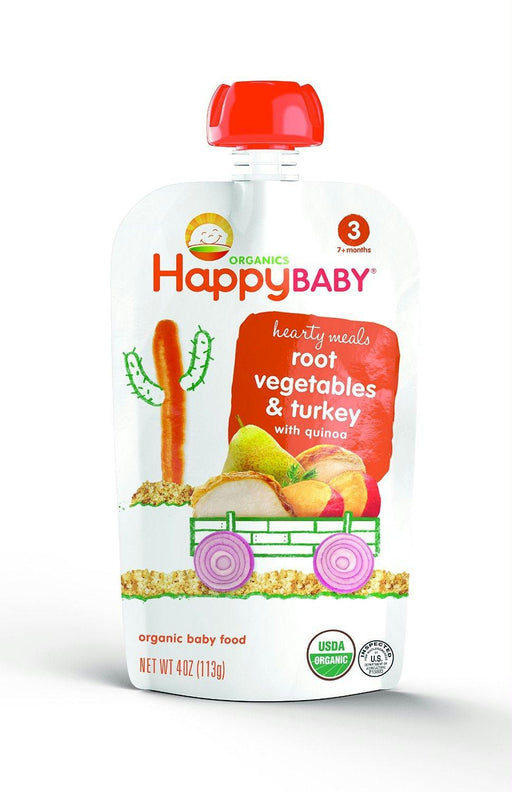 Happy Baby: Organic Baby Food Stage 3 Root Vegetables & Turkey With Quinoa, 4 Oz