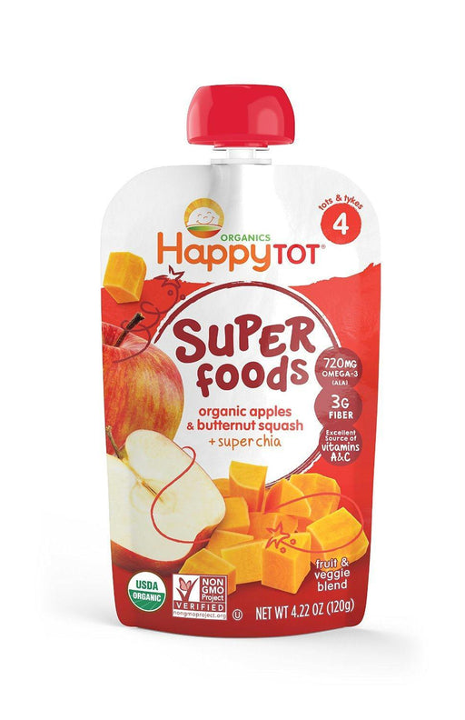 Happy Tot Organic Superfoods: Apples & Butternut Squash, 4.22 Oz